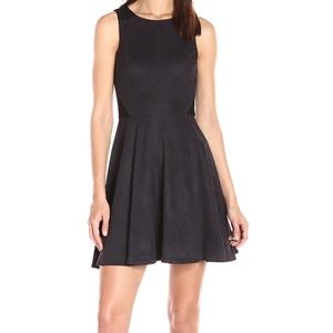 CeCe NEW Black Womens Size 2 Faux-Suede Lace-Back